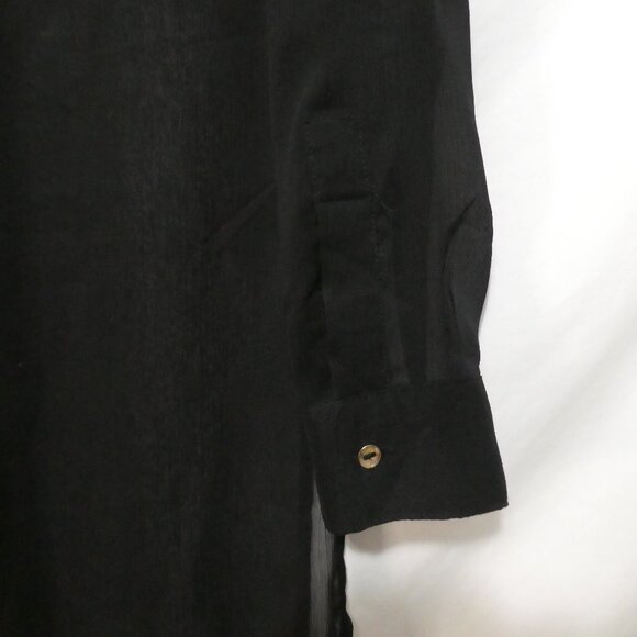 DYNAMITE | xs - extra small | Sheer Black Button-Up Long Sleeve Dress | NWOT - Picture 14 of 16